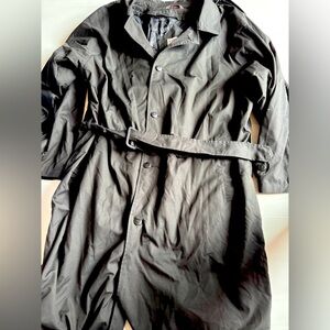 Tip Top Tailors Black Trench Coat Mens XL